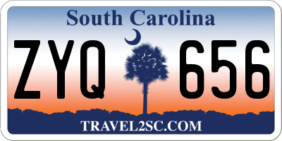 SC license plate ZYQ656