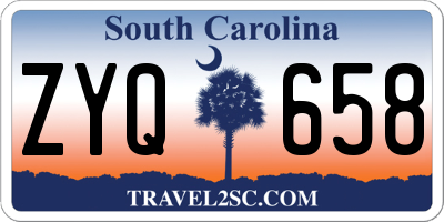 SC license plate ZYQ658