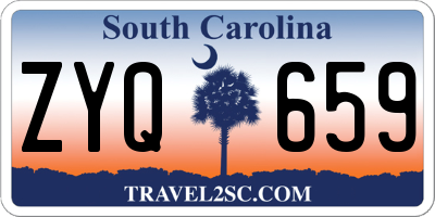 SC license plate ZYQ659