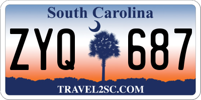 SC license plate ZYQ687