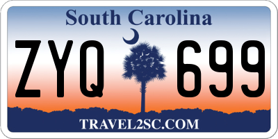 SC license plate ZYQ699