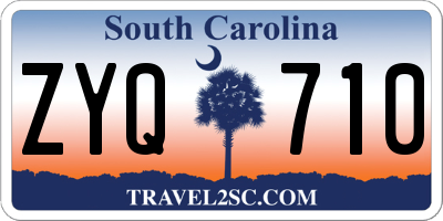 SC license plate ZYQ710