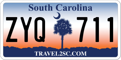 SC license plate ZYQ711