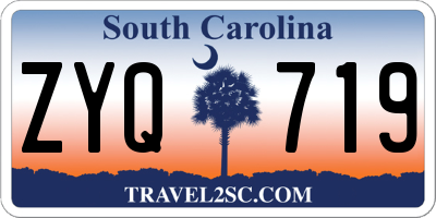 SC license plate ZYQ719