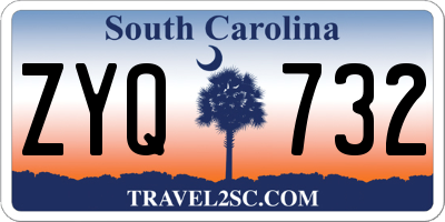 SC license plate ZYQ732
