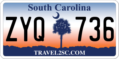 SC license plate ZYQ736