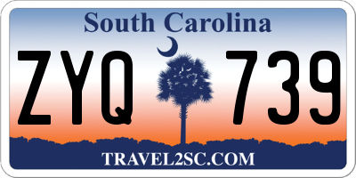 SC license plate ZYQ739