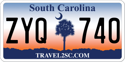 SC license plate ZYQ740
