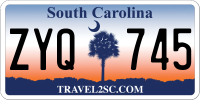 SC license plate ZYQ745