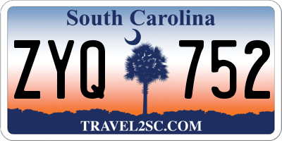 SC license plate ZYQ752