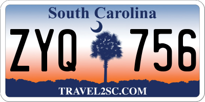 SC license plate ZYQ756