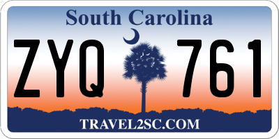 SC license plate ZYQ761