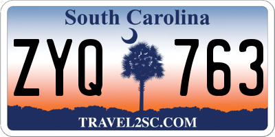 SC license plate ZYQ763