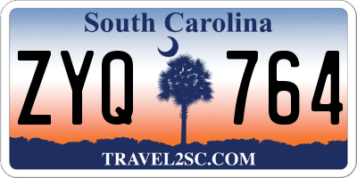 SC license plate ZYQ764