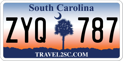 SC license plate ZYQ787