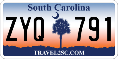 SC license plate ZYQ791
