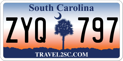 SC license plate ZYQ797