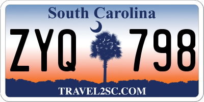 SC license plate ZYQ798