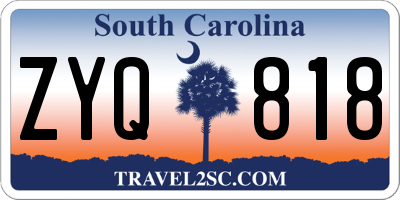 SC license plate ZYQ818