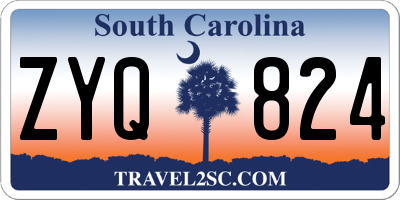 SC license plate ZYQ824