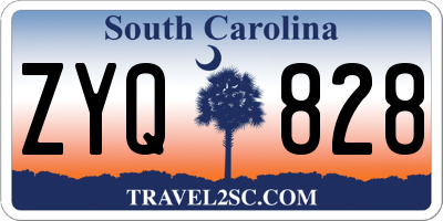 SC license plate ZYQ828