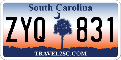 SC license plate ZYQ831