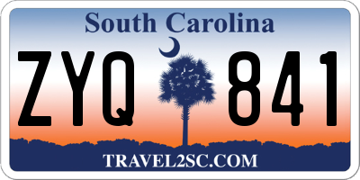 SC license plate ZYQ841