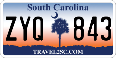 SC license plate ZYQ843