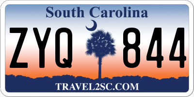 SC license plate ZYQ844