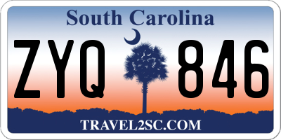 SC license plate ZYQ846