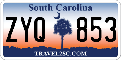 SC license plate ZYQ853