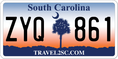 SC license plate ZYQ861