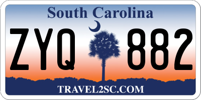 SC license plate ZYQ882