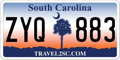 SC license plate ZYQ883