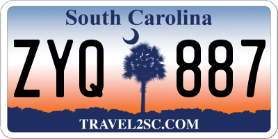 SC license plate ZYQ887