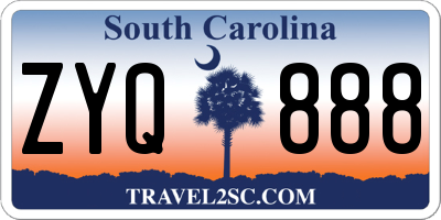 SC license plate ZYQ888