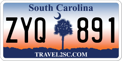 SC license plate ZYQ891