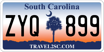 SC license plate ZYQ899