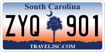 SC license plate ZYQ901