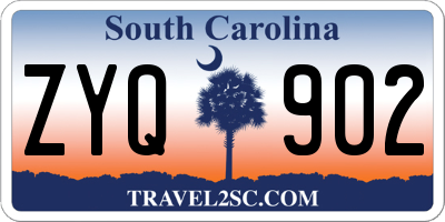 SC license plate ZYQ902