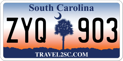 SC license plate ZYQ903