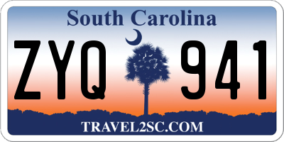 SC license plate ZYQ941