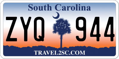 SC license plate ZYQ944