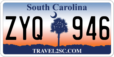 SC license plate ZYQ946