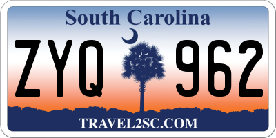 SC license plate ZYQ962
