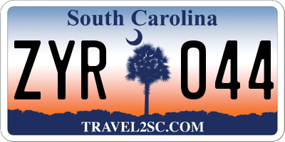 SC license plate ZYR044