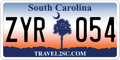 SC license plate ZYR054