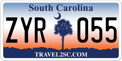 SC license plate ZYR055