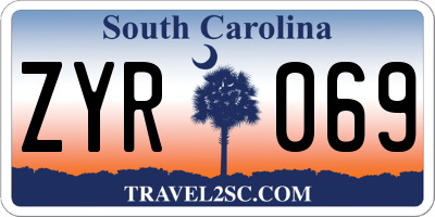 SC license plate ZYR069