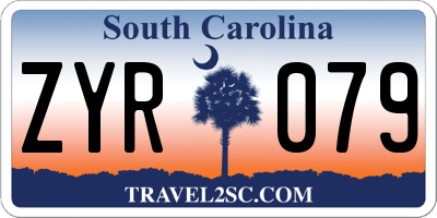 SC license plate ZYR079